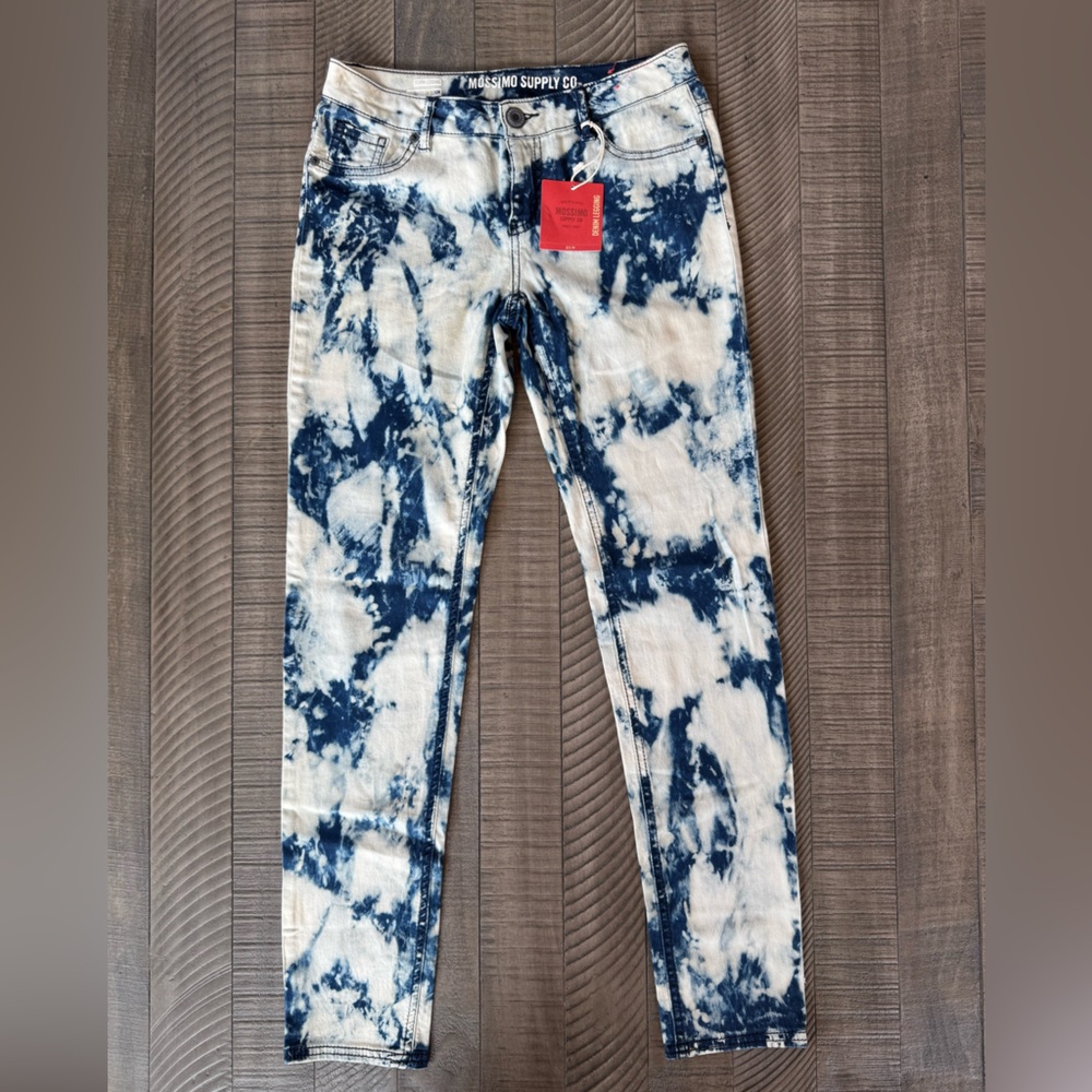 Mossimo Supply Co. Blue and White  Indigo Wash Denim Legging Jeans Size 9 (NWT)